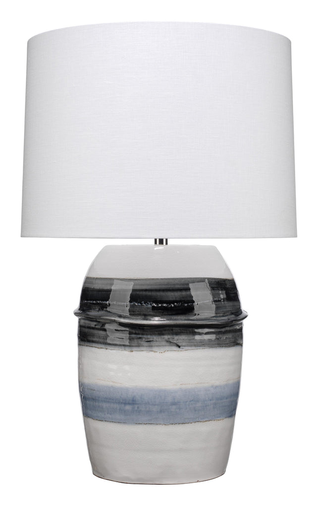 Jamie Young Horizon Striped White Table Lamps