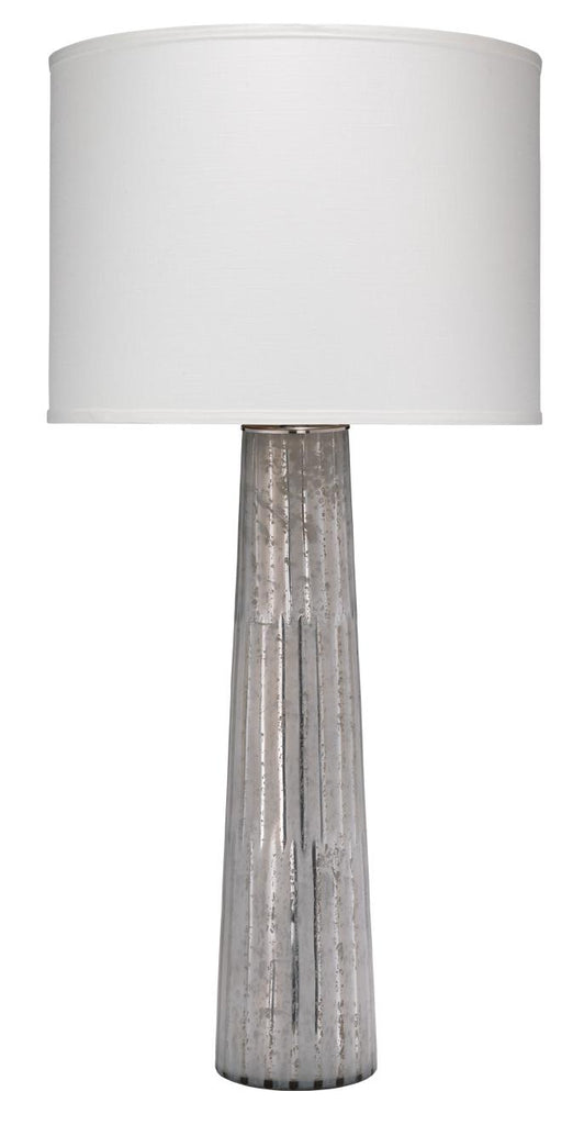Jamie Young Striped Silver Pillar Silver Table Lamps