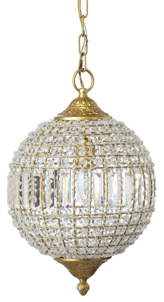 Jamie Young Crystal Orb Antique Gold Pendants