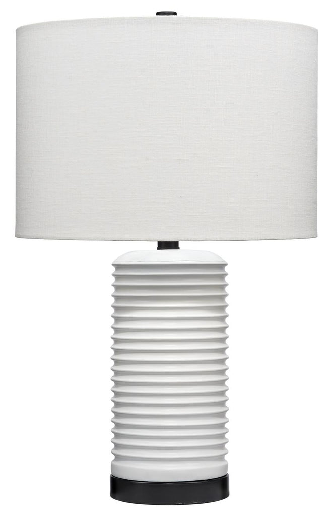 Jamie Young Furrowed White Table Lamps