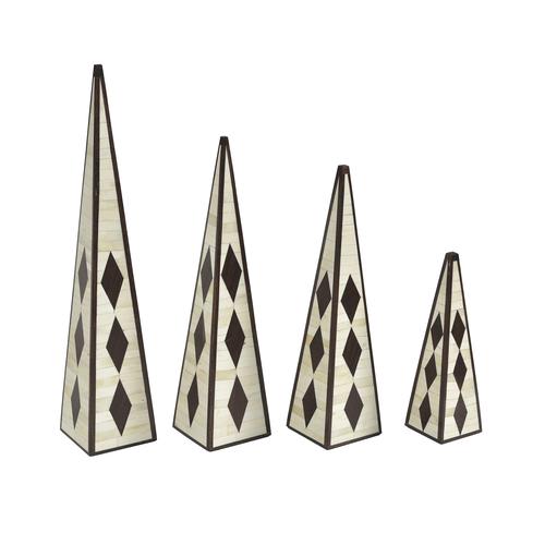 Kravet Decor Francis Obelisks Set Of 4 Ntrlbrwn Objects