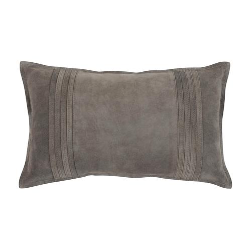 Kravet Decor Fuller Suede Gray Decorative Pillows