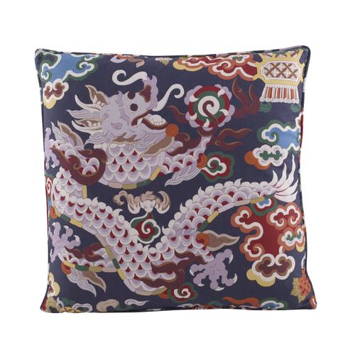 Kravet Decor Ming Dragon Indigo Decorative Pillows