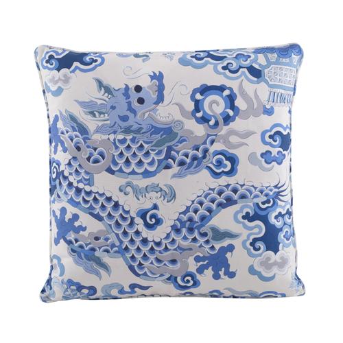 Kravet Decor Ming Dragon Ivryblu Decorative Pillows
