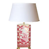 Dana Gibson Canton Pink Lamp With White Shade