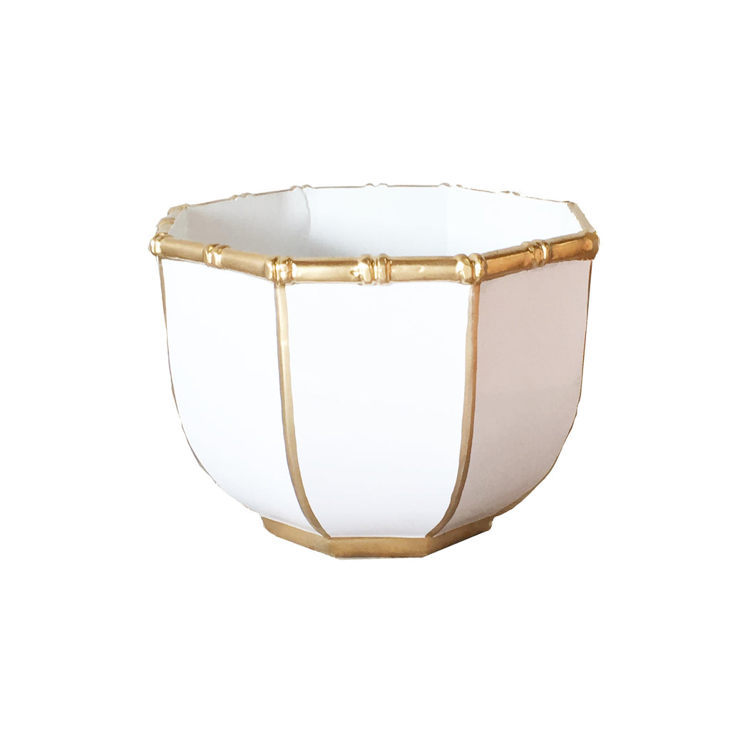 Dana Gibson Bamboo Bowl in White