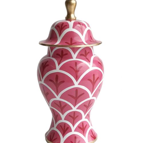 Dana Gibson Small Ginger Jar in Pink Bedford