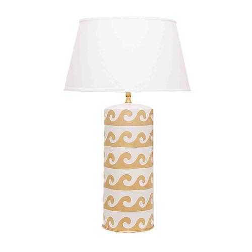 Dana Gibson Taupe Wave Lamp