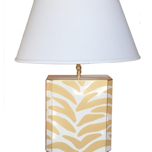 Dana Gibson Taupe Zebra Lamp