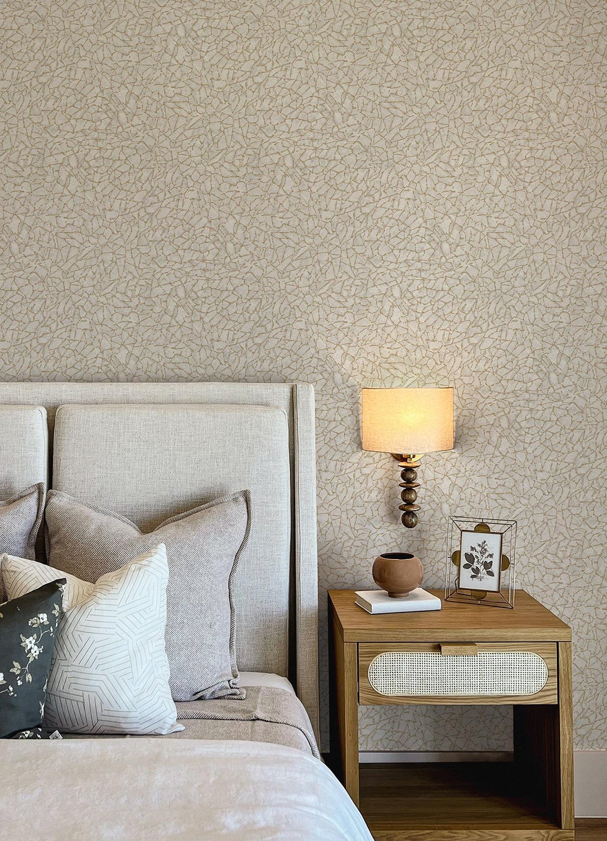 A-Street Prints Soma Metallic Crackling Silver Wallpaper