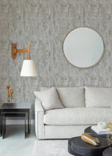 A-Street Prints Zinarliya Column Silver Wallpaper