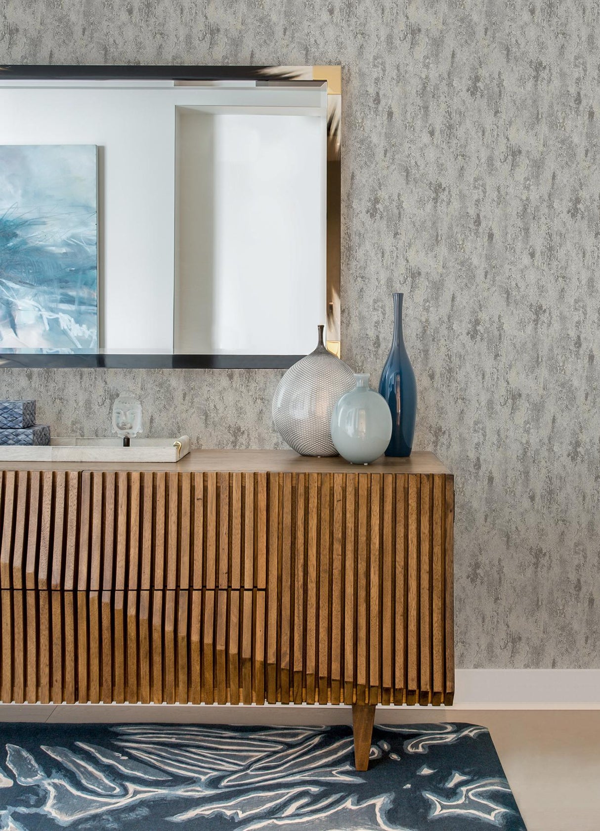 A-Street Prints Diorite Splatter Sterling Wallpaper