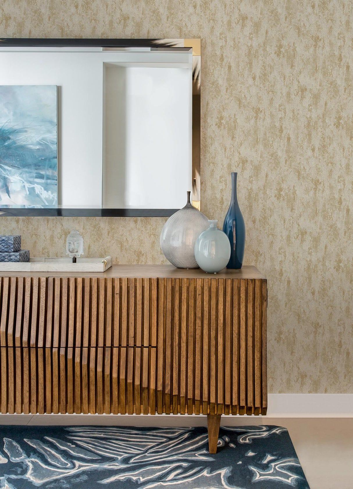 A-Street Prints Diorite Splatter Gold Wallpaper