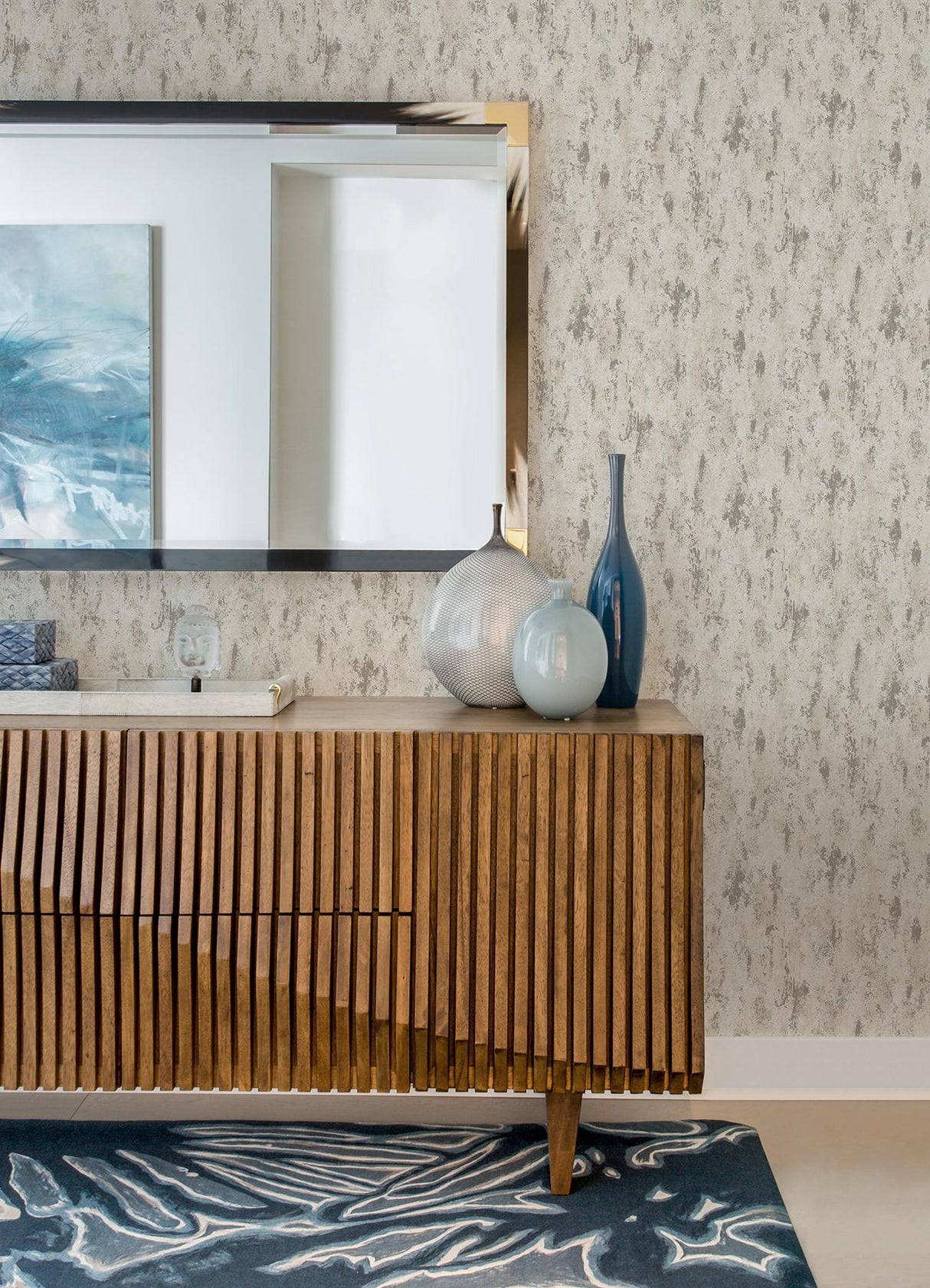 A-Street Prints Diorite Splatter Silver Wallpaper