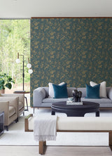 A-Street Prints Kupari Trail Blue Wallpaper