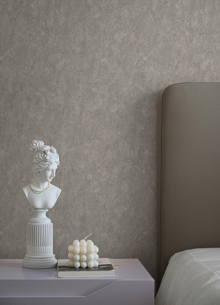 A-Street Prints Pliny Distressed Texture Light Grey Wallpaper