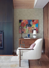 A-Street Prints Rauta Hexagon Tile Silver Wallpaper