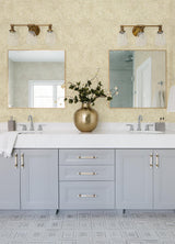 A-Street Prints Khauta Floral Geometric Gold Wallpaper
