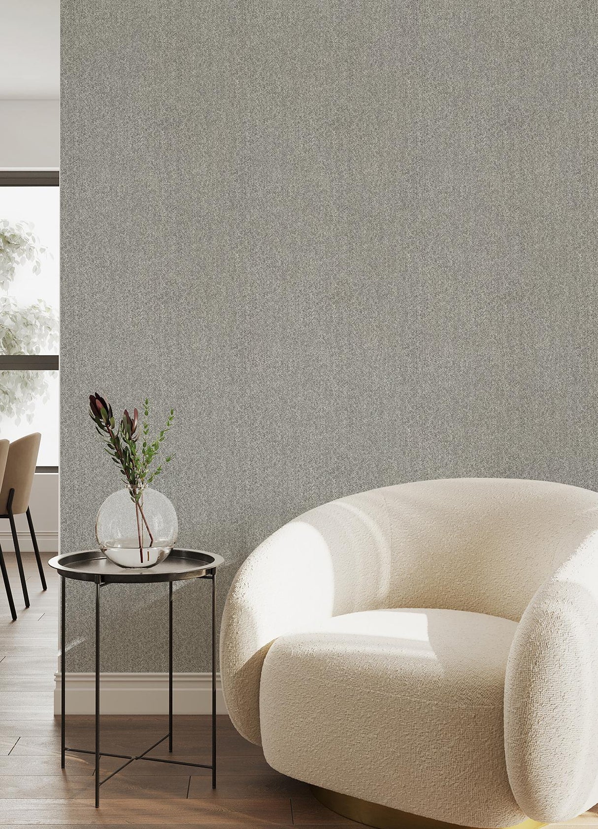A-Street Prints Ashbee Tweed Dark Grey Wallpaper