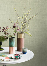 A-Street Prints Tuckernuck Linen Green Wallpaper
