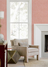 A-Street Prints Emerson Linen Coral Wallpaper