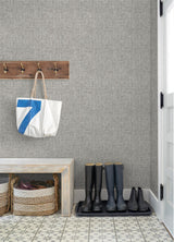 A-Street Prints Emerson Linen Grey Wallpaper