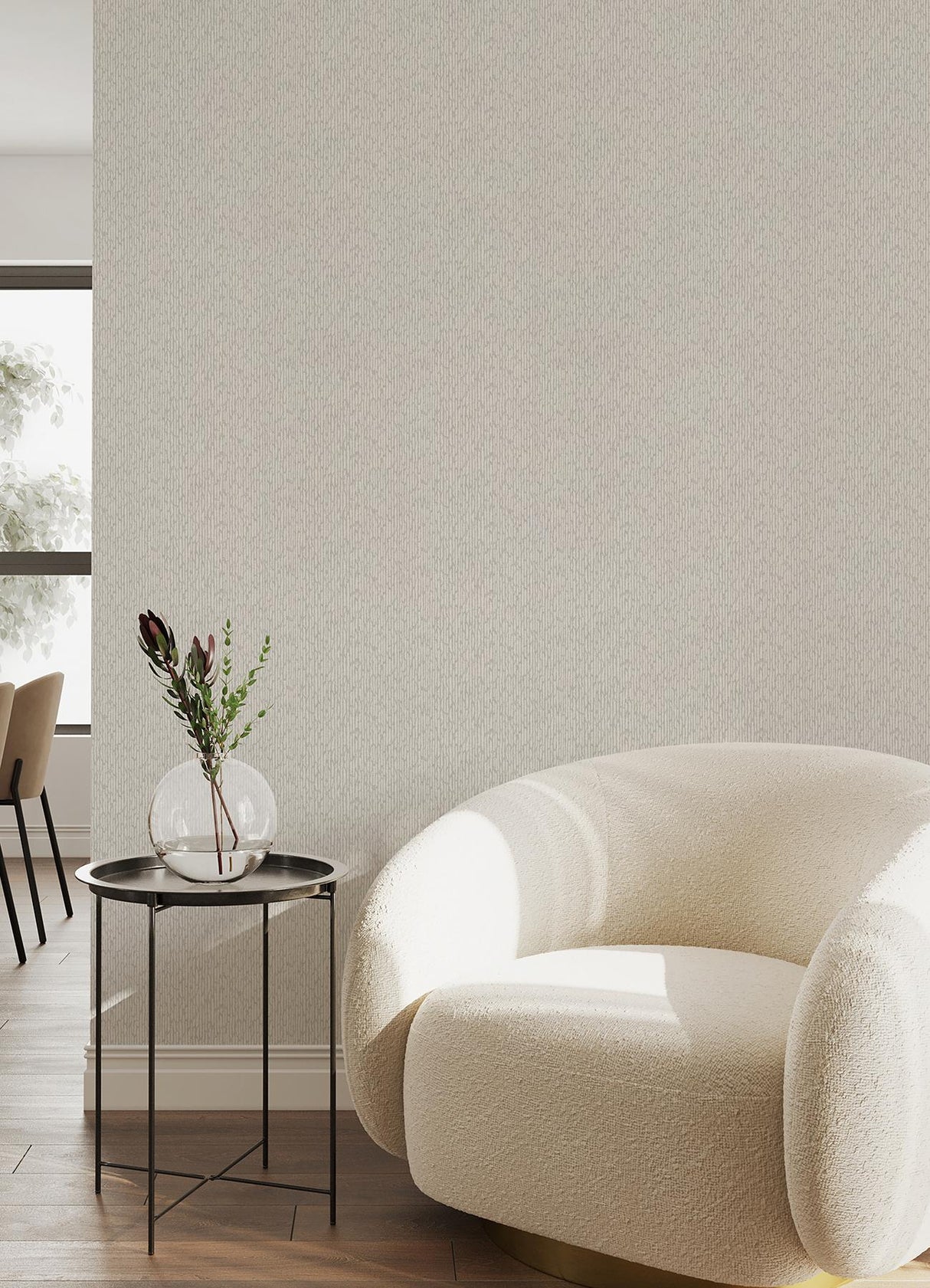 A-Street Prints Mackintosh Textural Light Grey Wallpaper