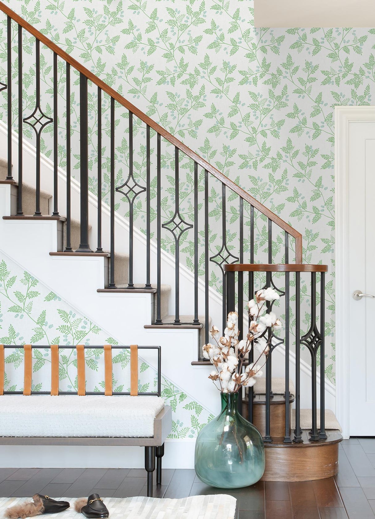 A-Street Prints Ardell Botanical Light Green Wallpaper