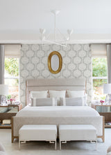 A-Street Prints Zaria Topiary Taupe Wallpaper