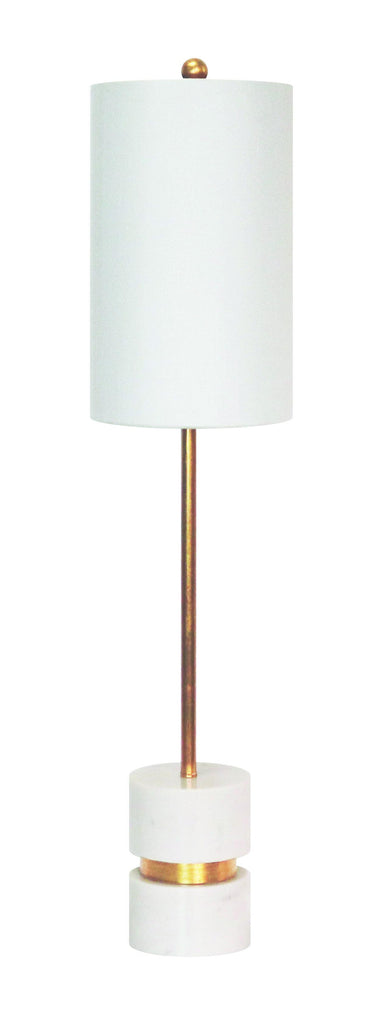 Couture 36"H Highland Park Buffet White Marble and Gold Leaf Table Lamps