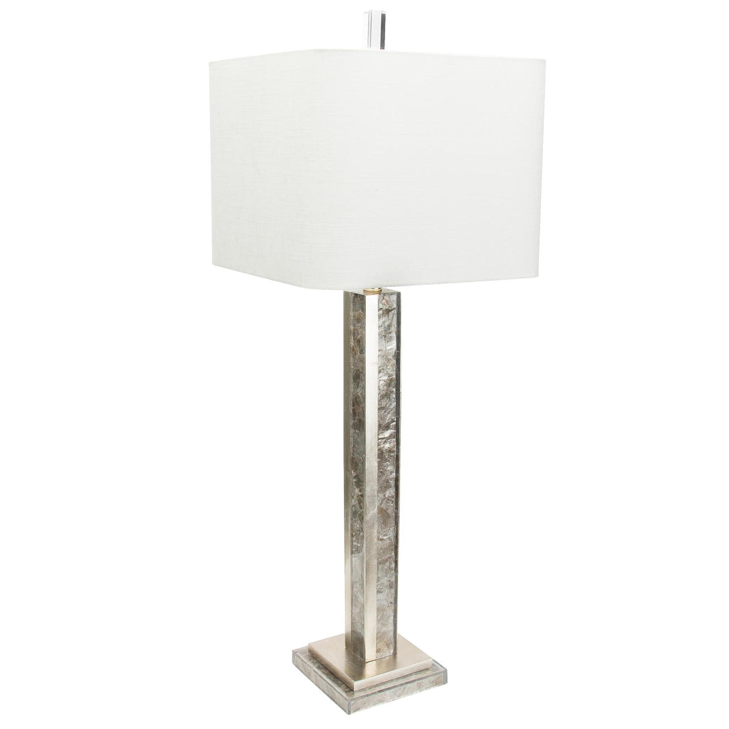 Couture 40.5"H Emerson Buffet Natural Black Mica and Antique Silver Leaf Finish Table Lamps