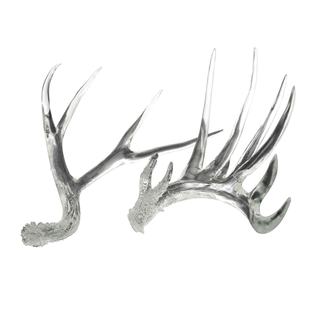 Couture Clear Antlers [Set of 2] Clear Resin Decorative Accents