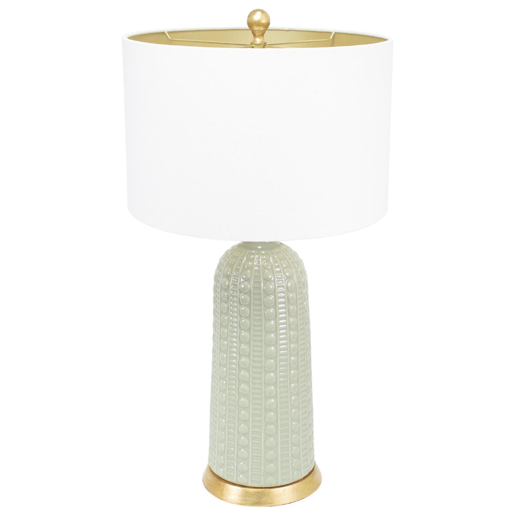 Couture 30"H Melrose Celedon Glaze and Gold Leaf Table Lamps