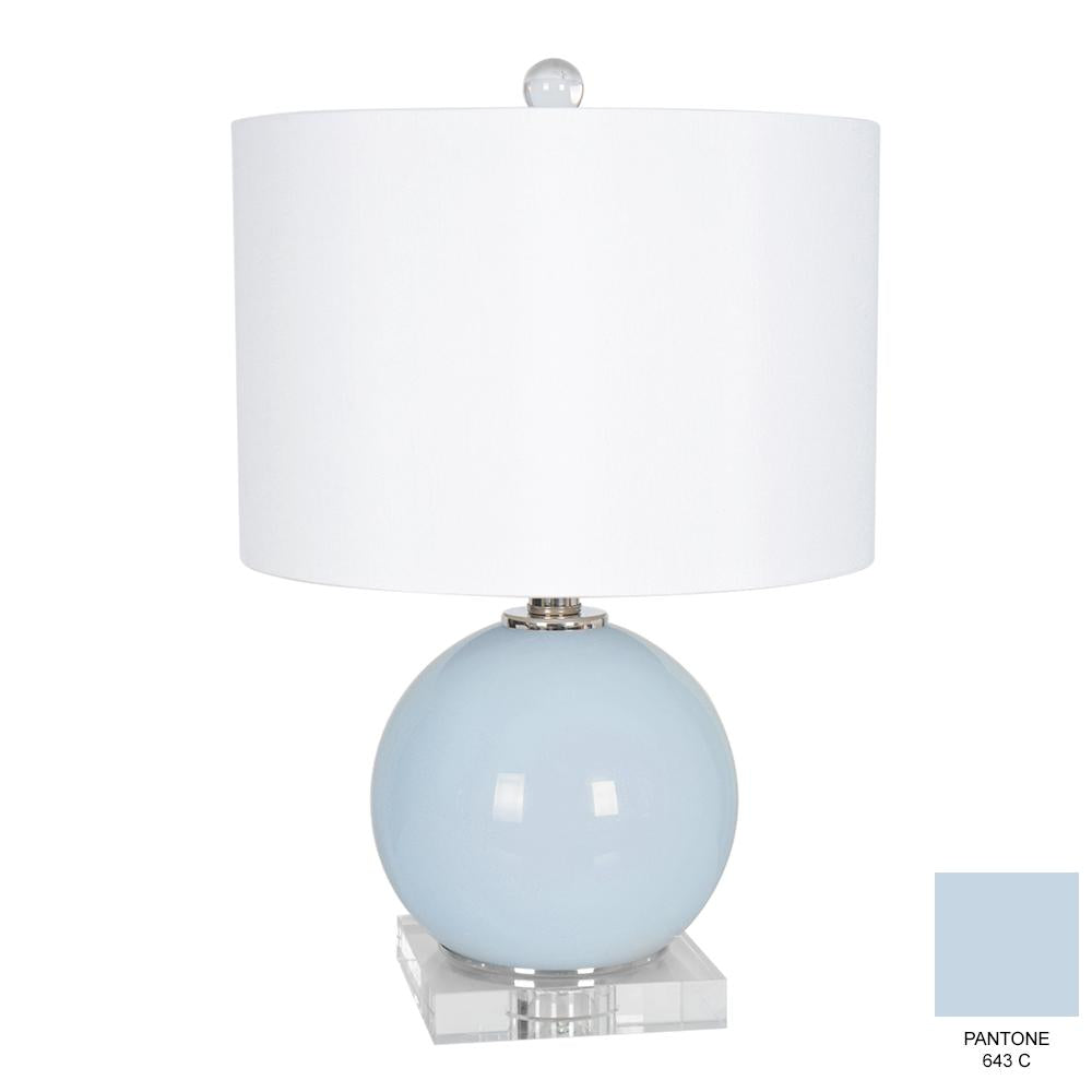 Couture 18.5"H Delia Accent Little boy blue and Polished steel Accent Lamps