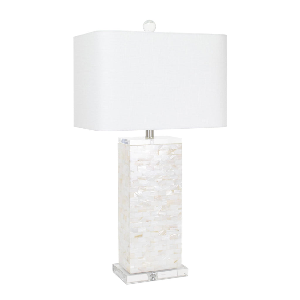 Couture 30.5"H Naples Park Natural Shell, with Polished Steel Accents Table Lamps