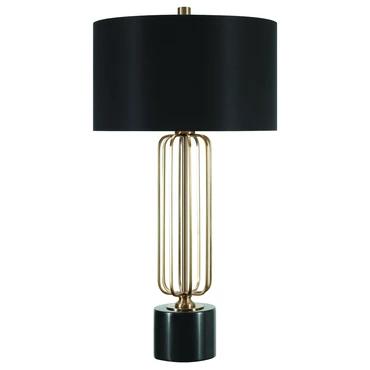 Couture 34.25"H Pierce Rose Gold and Black Table Lamps