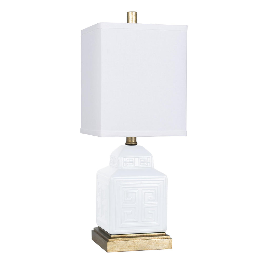 Couture Menderes Bright White Accent Lamps