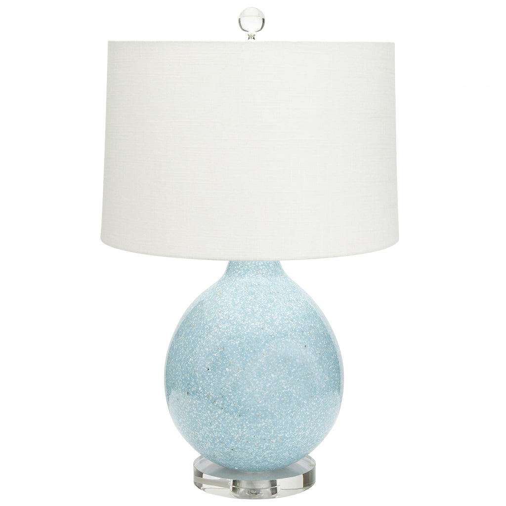 Couture 27"H Tilly Gloss lacquer Blue Finish Mother of Pearl Sand Table Lamps