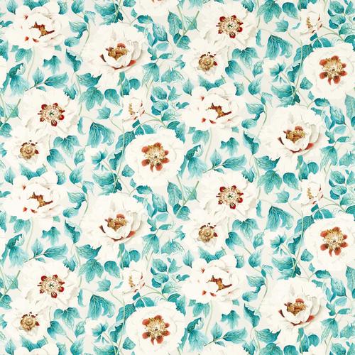 Harlequin Florent Hempseed/ Lagoon/Rosehip Fabric