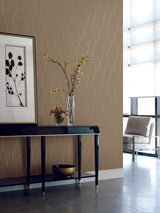 Antonina Vella Wavy Stripe Gold Wallpaper