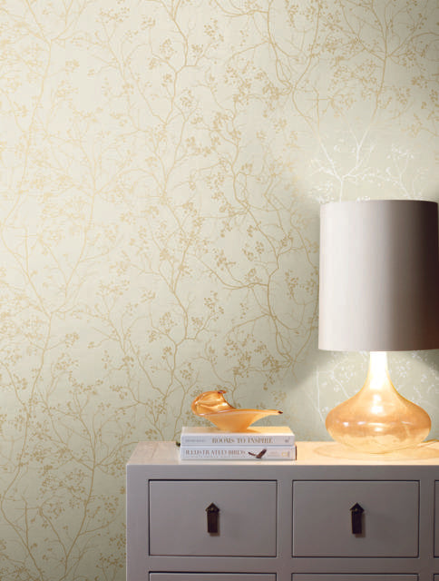 Antonina Vella Luminous Branches Cream/Gold Wallpaper