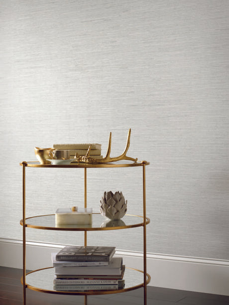 Antonina Vella Ribbon Bamboo White/Silver Wallpaper