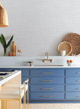 York White Grass Roots White Wallpaper