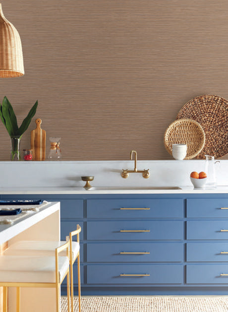 York Brown & Red Grass Roots Brown Wallpaper