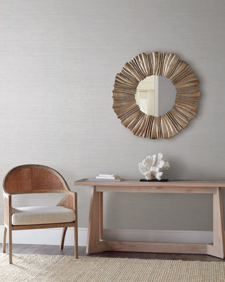 York White Tasar Silk White Wallpaper