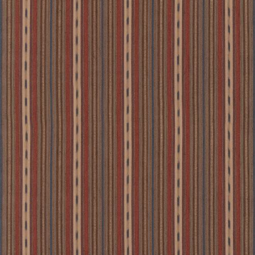 Mulberry Stony Stripe Rust/Blue Fabric