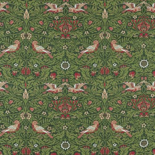 Morris & co Bird Tapestry Tump Green Fabric