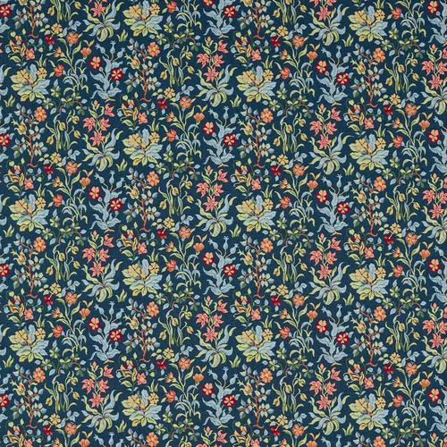 Morris & co Flowers by May Indigo Fabric