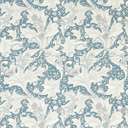 Morris & co Wallflower Woad Blue Wallpaper