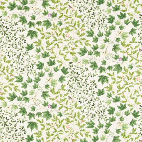 Sanderson Sycamore and Oak Botanical Green Fabric
